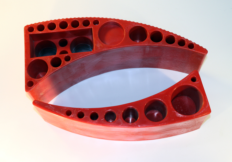 Red Plastic Injection Molded piece