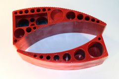 Red Plastic Injection Molded piece